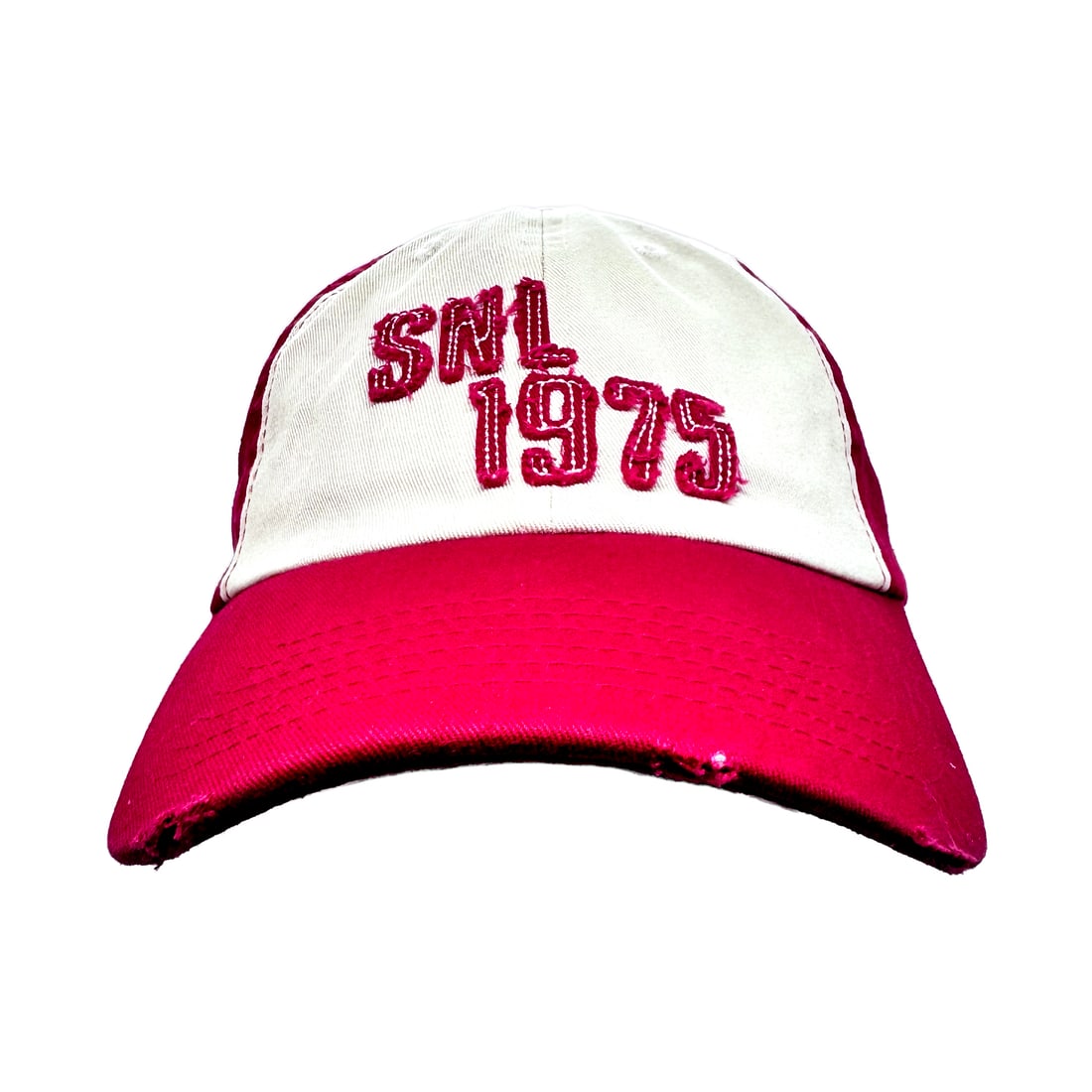NBC STUDIOS 'SNL 1975' (red/white) "Distressed" Adjustable Hat (1 of 3)