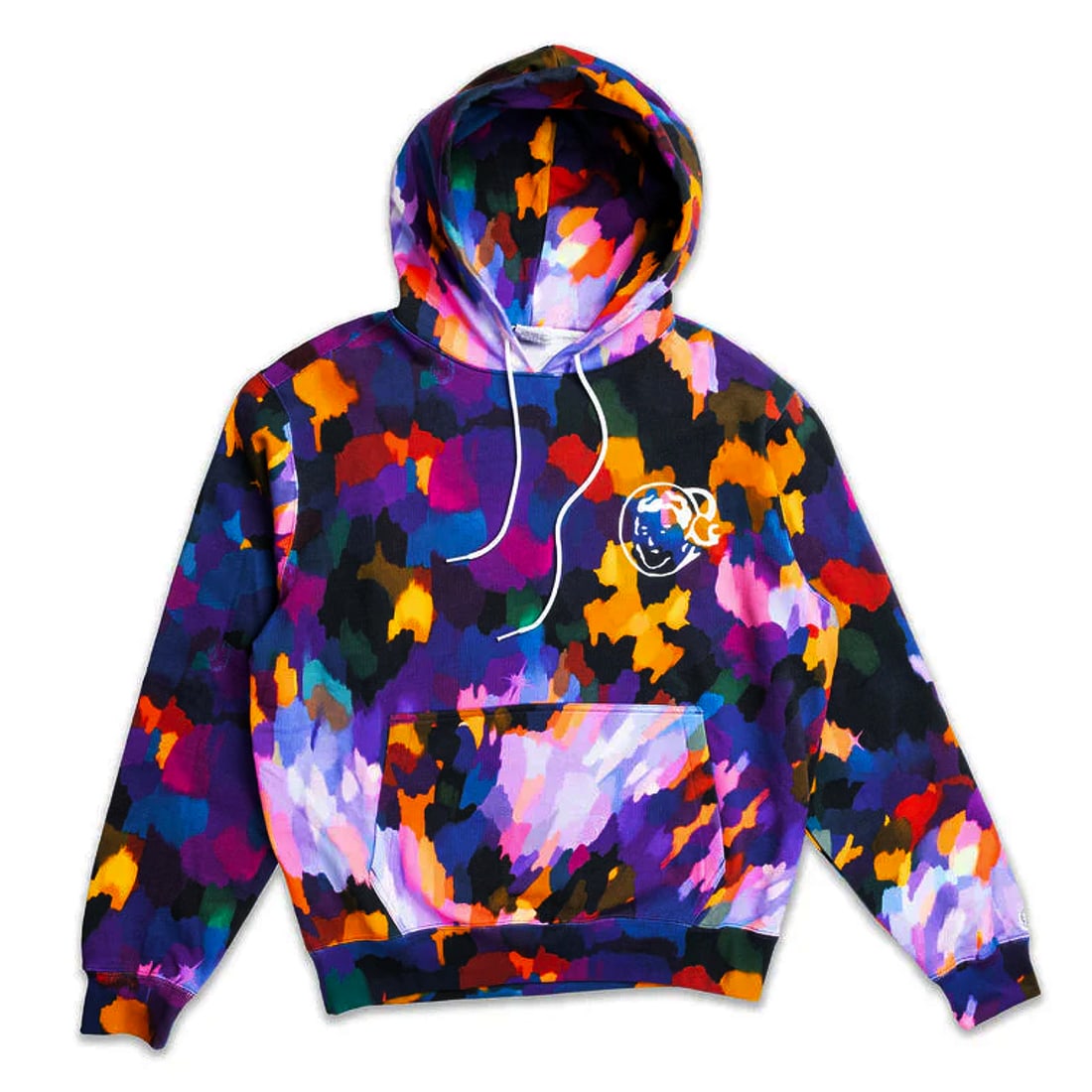 BILLIONAIRE BOYS CLUB 'Men's Canvas Camo' (2022) Pull-Over Hoodie: 'Men's Canvas Camo' by Billionaire Boys Club, 2022 Black + multi camo version. Size: Men's 3XL (SOLD OUT). Small fit, pull-over hoodie, kangaroo pocket and ribbed cuffs/hem. 100% cotton with drawstrin