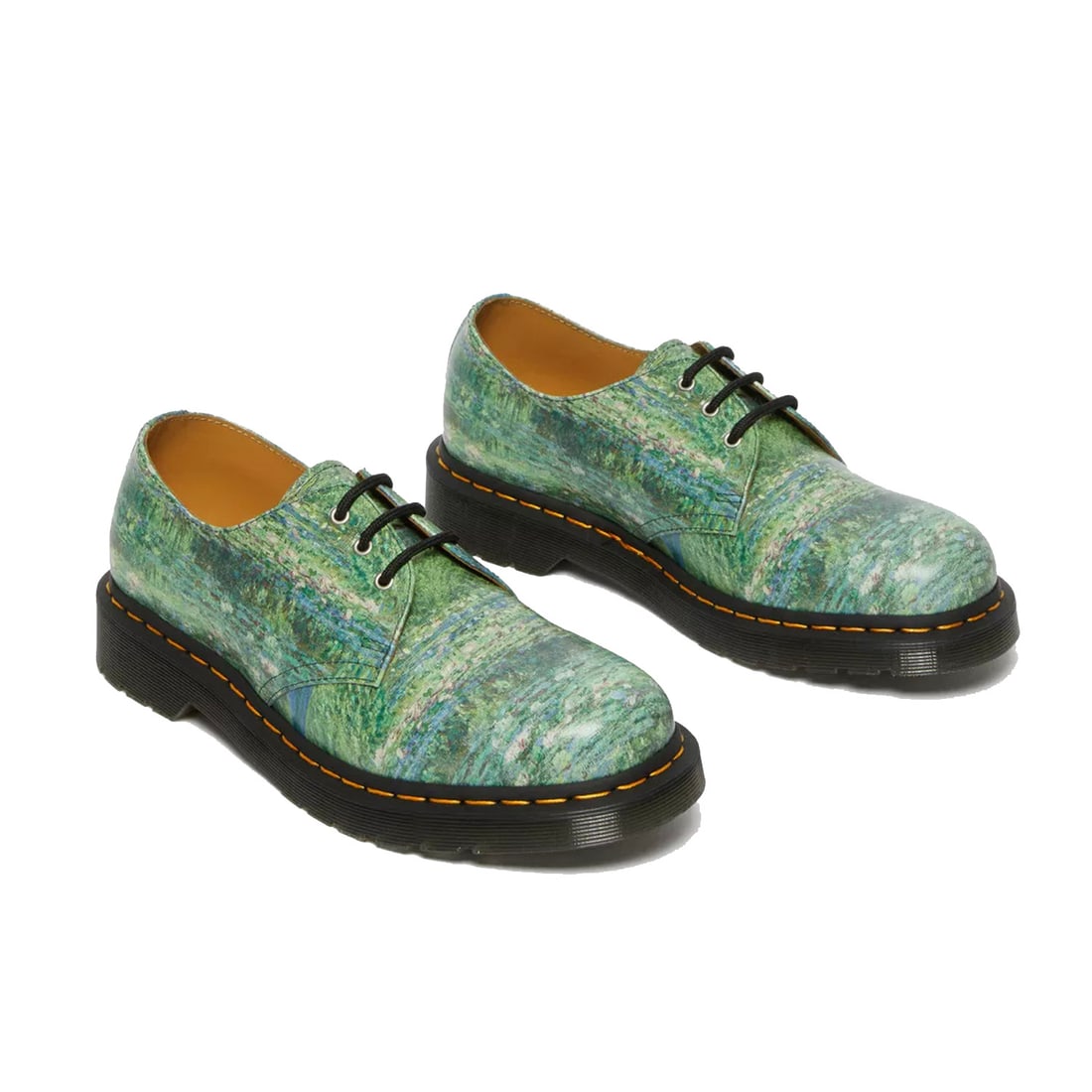 MONET x DR. MARTENS '1461 TNG Lily Pond' (Size 13) NWT Men's Leather Shoes: '1461 TNG Lily Pond' by Dr. Martens, 2021 SOLD OUT Limited Edition collab. with The National Gallery, Washington, DC. Based on Claude Monet's 'Water Lily Pond', 1899. Size: 13 US; 12 UK Color: Multi-C