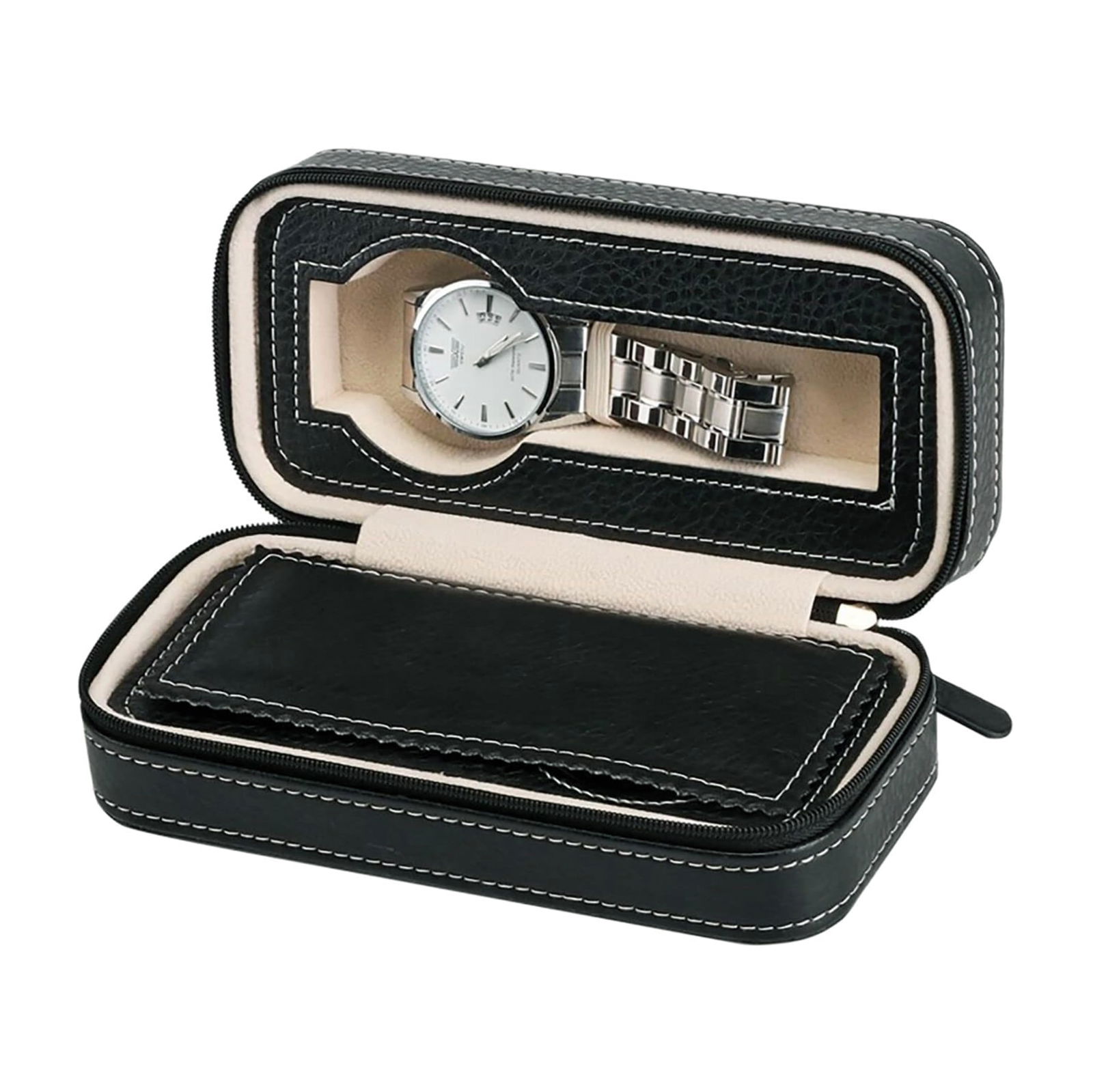 ACO + BEBE HOUSE 'Watch Travel Case' (black) 2-Slot Faux Leather Case (1 of 7)