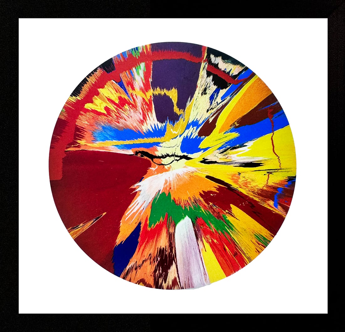 DAMIEN HIRST 'Beautiful, Childish, Expressive...' (2011) Rare Original (framed) Show Card (1 of 8)