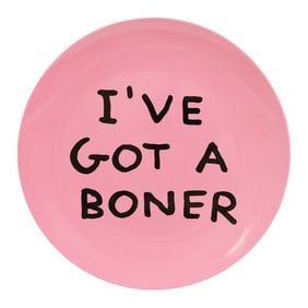 DAVID SHRIGLEY 'I've Got a Boner' (2021) Melamine Dinner Plate