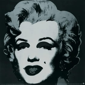 ANDY WARHOL 'Marilyn Monroe (Black), 1993' XL Offset Lithograph