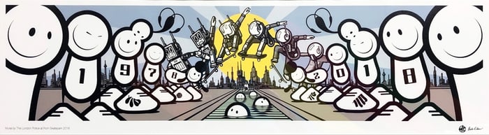 LONDON POLICE 'ROM Skatepark' (2018) Giclee Print on Canvas