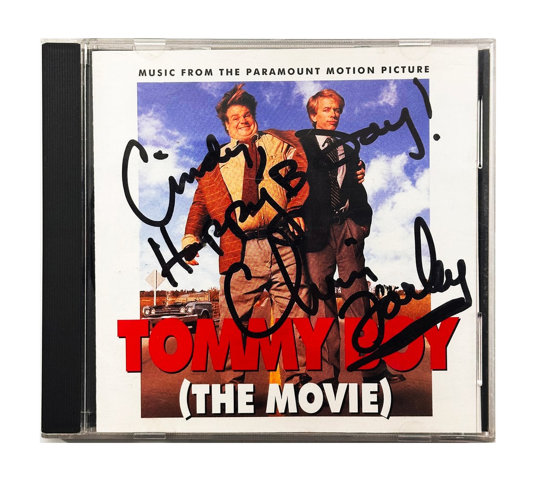 TOMMY BOY Chris Farley RARE Hand-Signed Soundtrack CD (1 of 4)