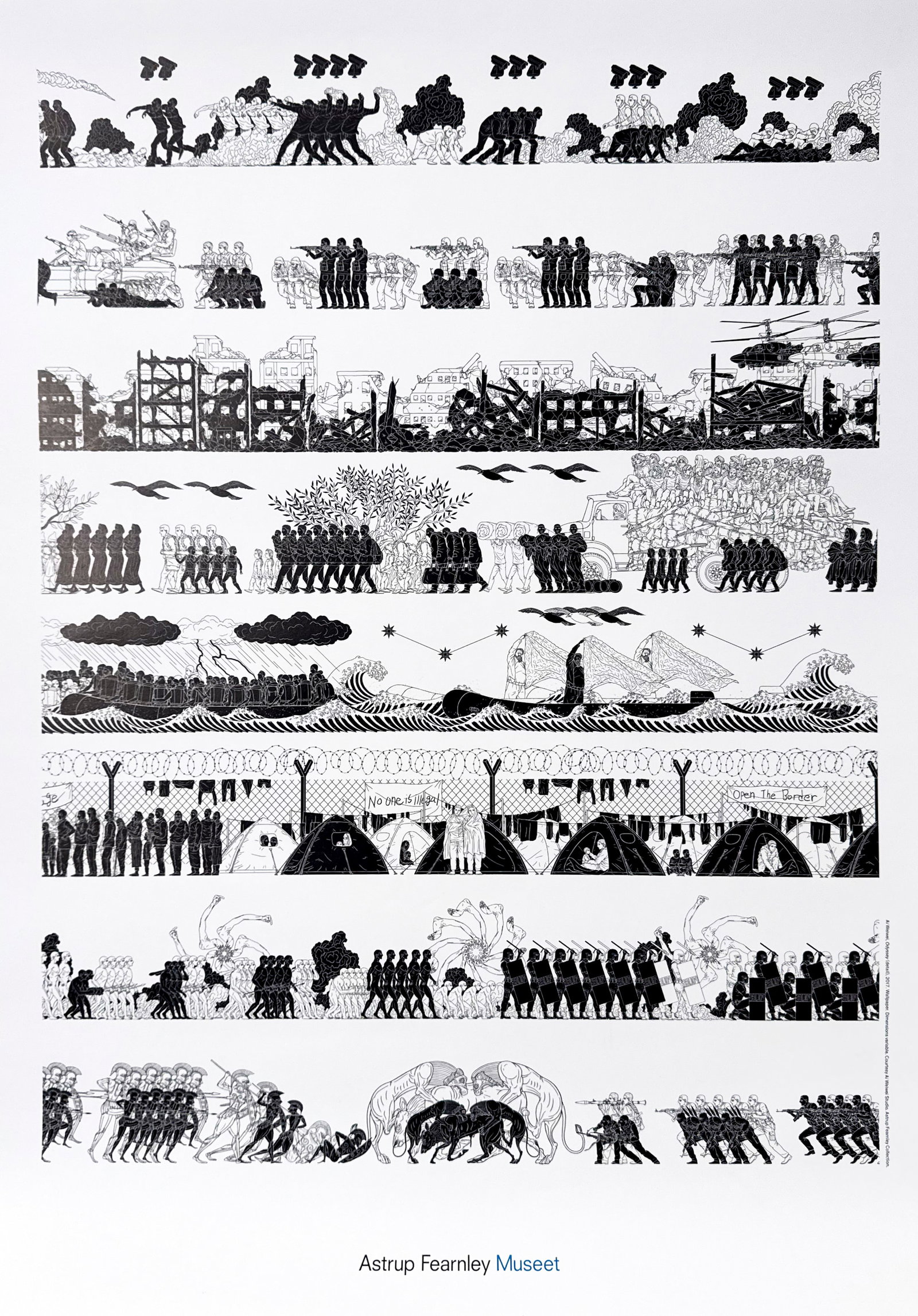 AI WEIWEI 'Odyssey' Offset Lithograph: ‘Odyssey’ by Ai Weiwei, 2017 28 × 20 in | 70 × 50 cm Offset lithograph on archival matte paper. Limited Edition of 1000 "Odyssey", is a limited edition print by Chinese activist and artist Ai We