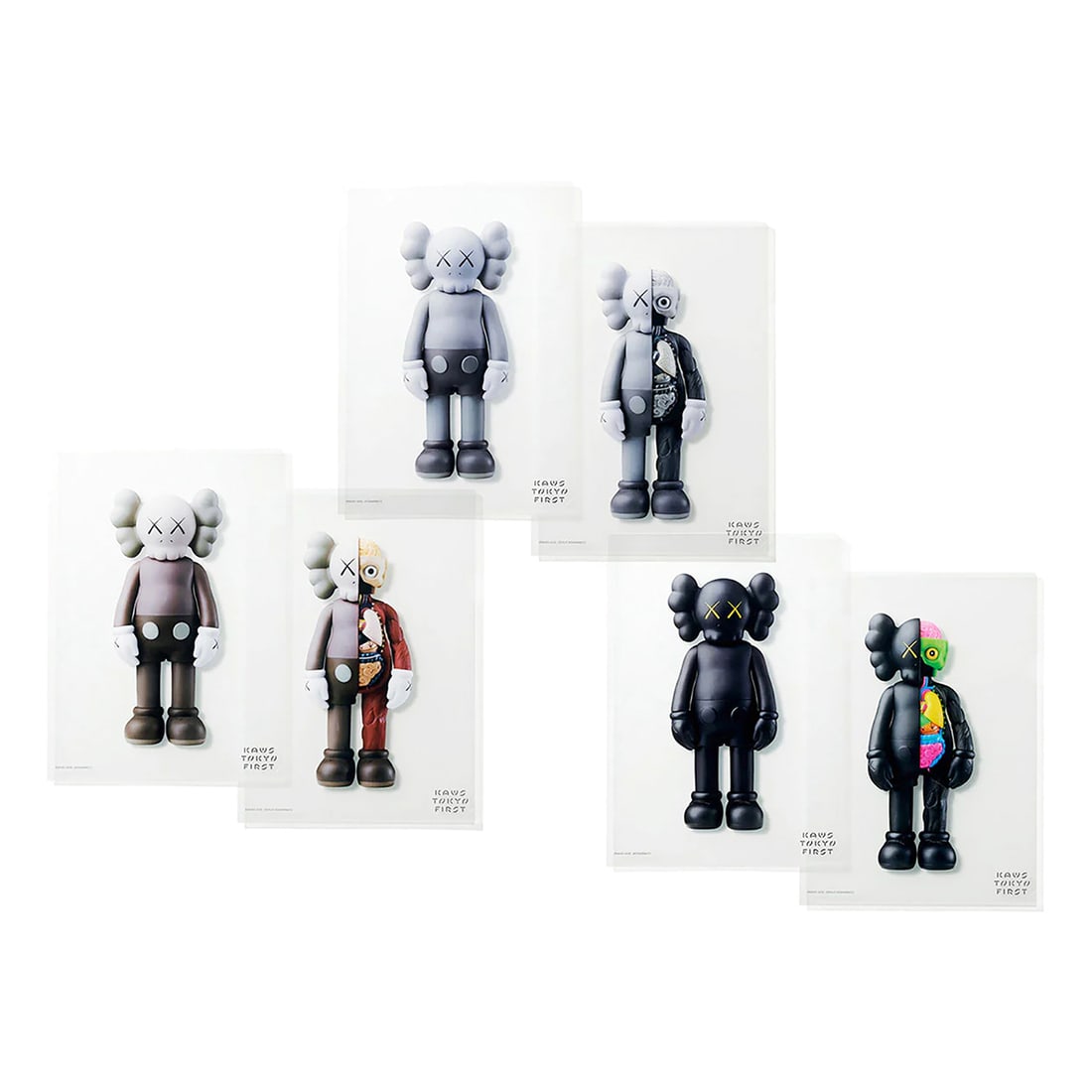 KAWS 'Tokyo First: Companion + Flayed Companion' (2021) Clear File Folder Set (1 of 4)