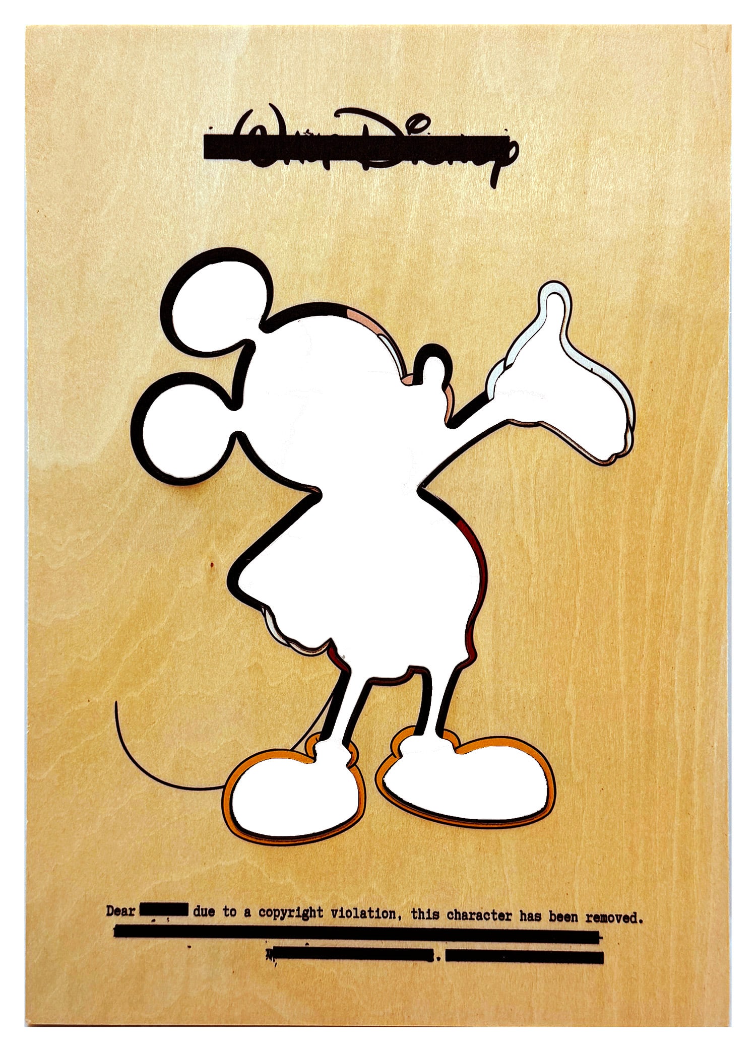 XHEIST 'Copyright Violation' (2024) Laser-Cut UV-Print on Wood (1 of 11)