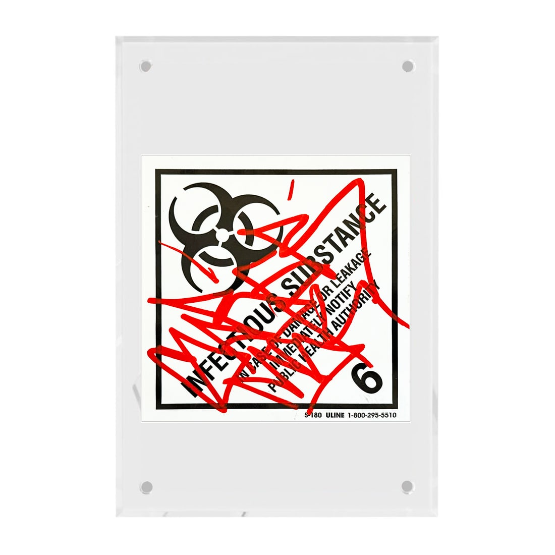 SABER 'Infectious Substance' (2024) Hand-Signed Framed Sticker Display (1 of 5)
