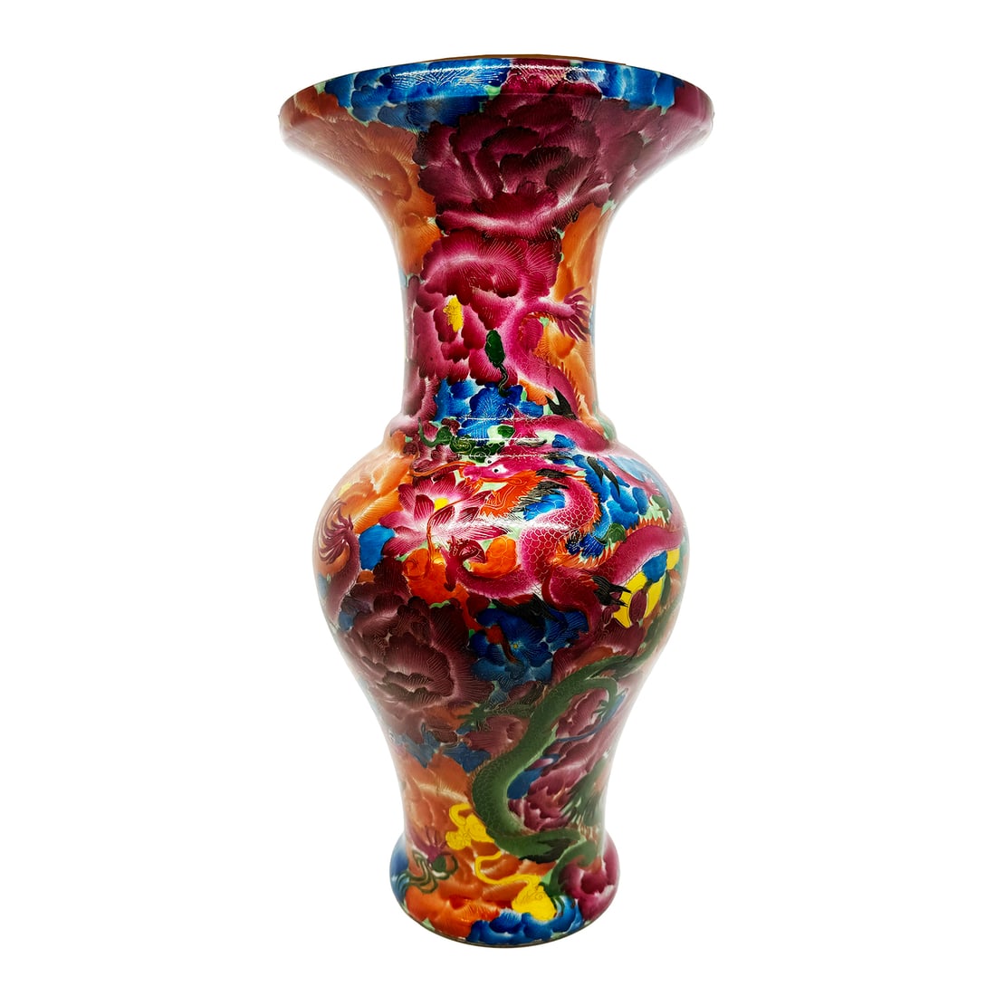 QING DYNASTY 'Qianlong Porcelain Vase' (1644-1912) Vintage Enamel Glazed Vase w/Original Case (1 of 12)