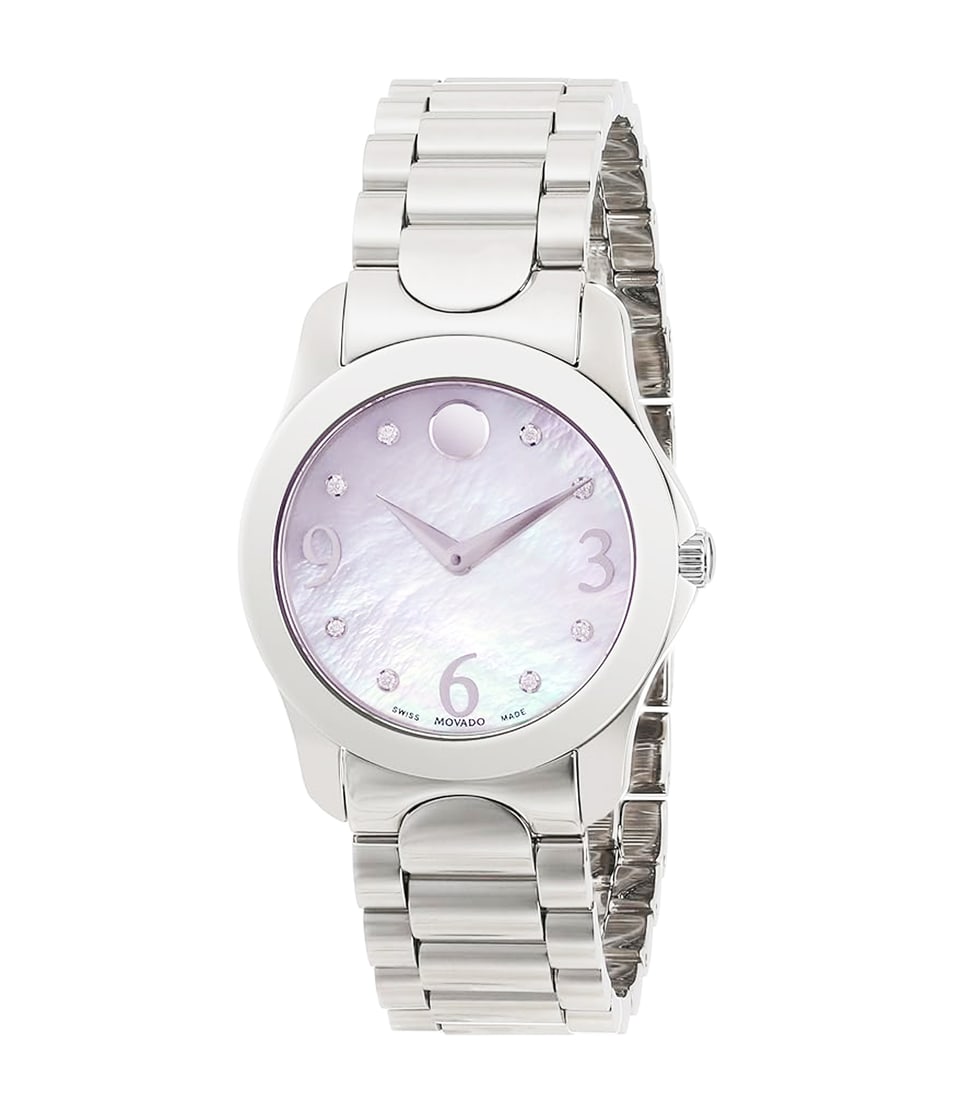 MOVADO 'Moda' (2013) Swiss-Made Stainless Steel + Diamonds Ladies Watch (1 of 6)