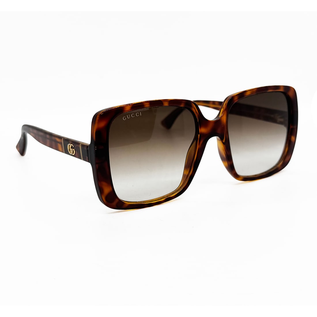 GUCCI 'Havana Sunglasses' (2020) Authentic Brown Square w/Case (1 of 7)