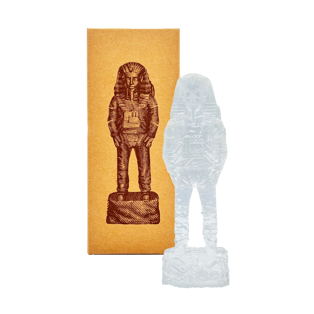 IMBUE 'Ancient Astronaut Tutankhamun' (2024) Designer Resin Art Figure (crystal): 'Ancient Astronaut Tutankhamun' by Imbue, 2024 A new, distinctive reimagining of the artist's popular figure series, beginning in 2020. Crystal variant. 5.65 x 2 x 2 Inches 14.4 x 5 x 5 Centimeters 7 