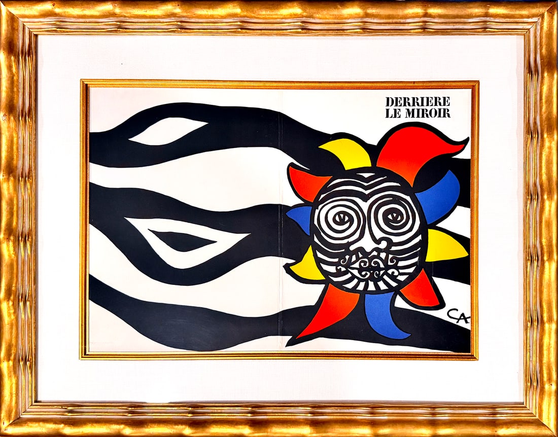 ALEXANDER CALDER 'Derrier Le Miroir' (1966) Custom Framed Vintage Lithograph (1 of 13)