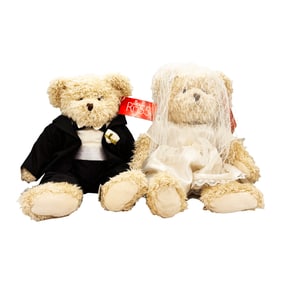 RUSS BERRIE + Co. 'Wedding Bear Set' (2004) Original *Retired* Plush Figures NWT