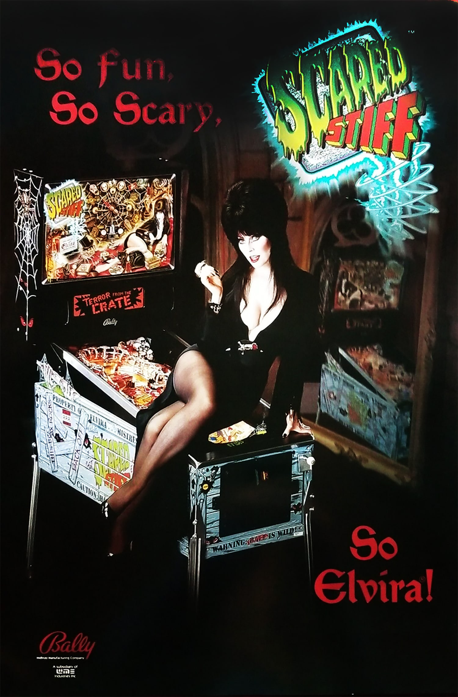ELVIRA x Bally's 'Scared Stiff' (1996) Rare Vintage Promo Poster (1 of 4)