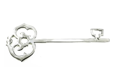 PIER 1 IMPORTS 'Key' (2010) Chrome-Finished Home Decor