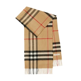 BURBERRY 'Signature Check Scarf' (2012) 100% Cashmere with Box
