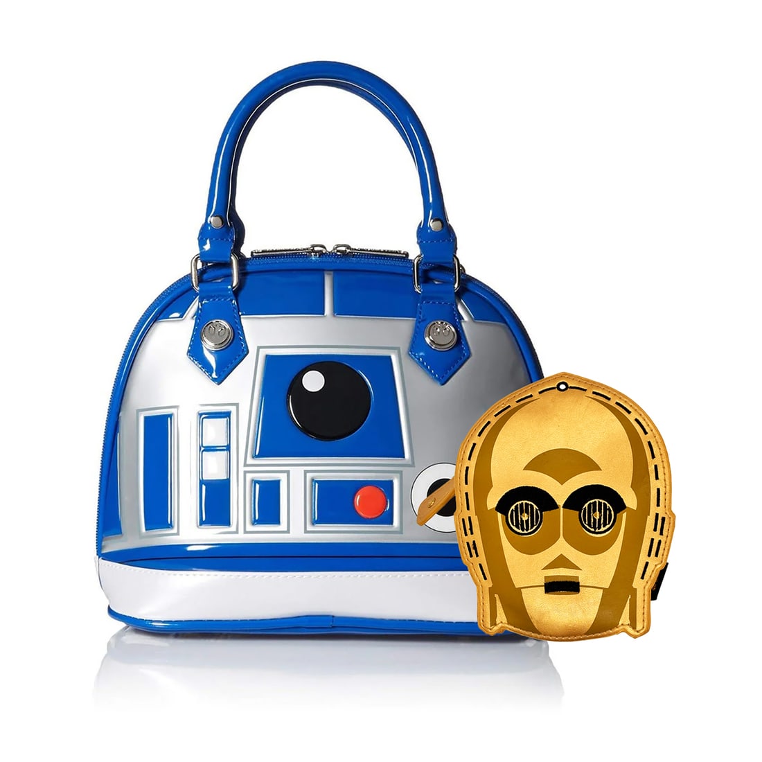 STAR WARS x LOUNGEFLY 'R2-D2 + C-3PO' (2016) *NEW* Licensed Women's Handbag + Wallet (1 of 13)