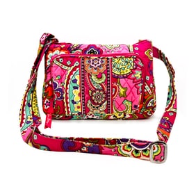 VERA BRADLEY 'Pink Swirls Hipster' (2014) Ladies Fabric Crossbody Bag