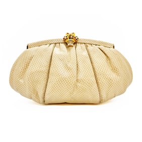 JUDITH LEIBER 'Snakeskin Clutch' (1999) Hand-Crafted Ladies Bag
