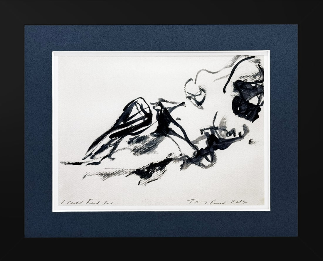 TRACEY EMIN 'I Could Feel You' (2014-15) Limited Edition Framed Lithograph: 'I Could Feel You' by Tracey Emin, 2014 Courtesy of the artist through Tate Gallery Foundation - presented in 2015. Officially licensed print edition by Tracey Emin, 2024. 8 x 10 Inches 20.3 x 25.4 Ce