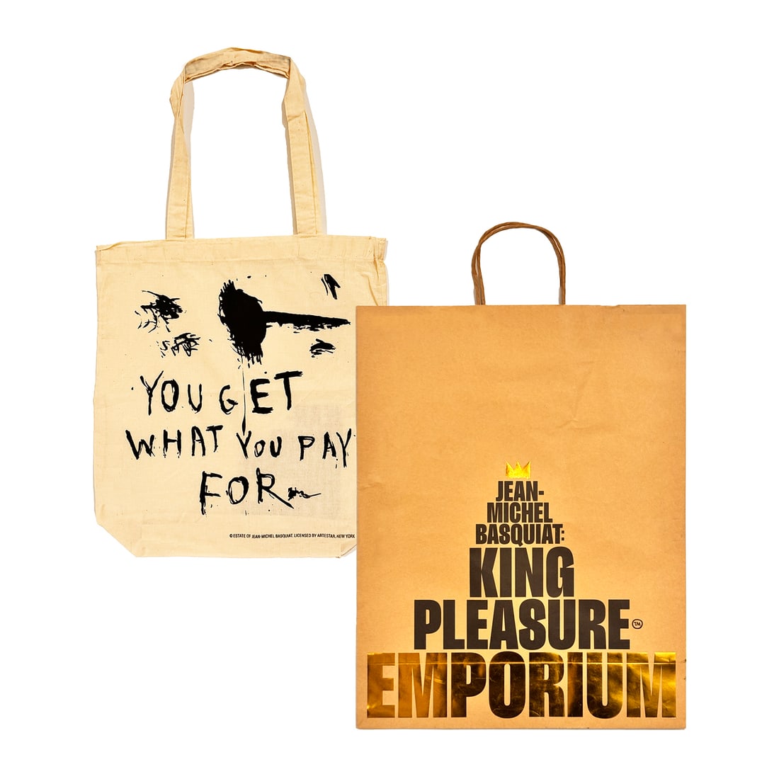JEAN-MICHEL BASQUIAT 'You Get What You Pay For' (2021) Canvas Tote + Shopping Bag (1 of 6)