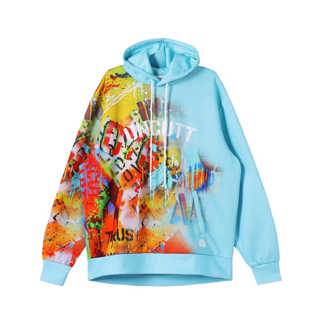 UNCUTT x Tango Hotel 'Too Many Humans' (2021) Pull-Over Hoodie (XL): 'Too Many Humans' by Uncutt, 2021 Gritty graffiti graphics and statement-making embroidery. Premium pull-over hoodie collab. with lifestyle brand Tango Hotel. Size: Unisex XL (SOLD OUT). Regular fit, 