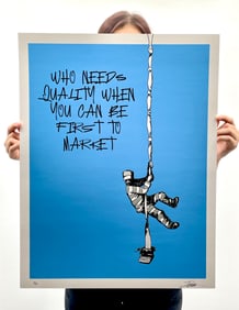 RIPOFF 'Banksy's Prison Escape' Metalic Finish Archival Print