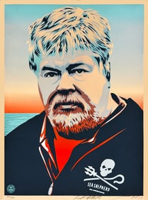 SHEPARD FAIREY 'Paul Watson: Sea Shepherd' (2009) RARE Screen Print