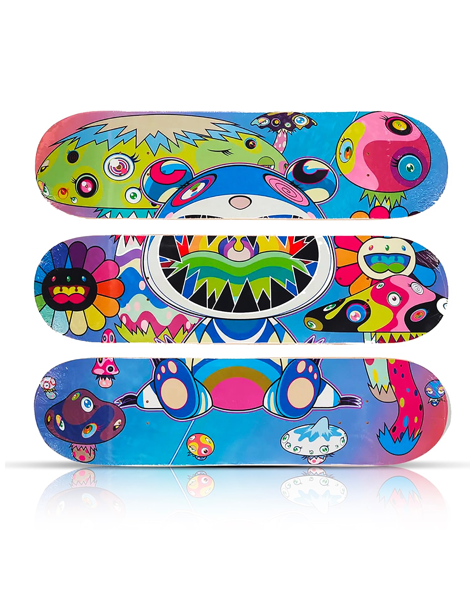 TAKASHI MURAKAMI 'Mutated' (2019) Triptych Skateboard Deck Set (1 of 5)