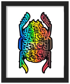 CRYPTIK 'Scarab' (2018) Framed Promotional Holographic Decal