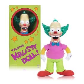 THE SIMPSONS 'Talking Krusty Doll' (2024) Good/Evil 16"" Plush-body Figure