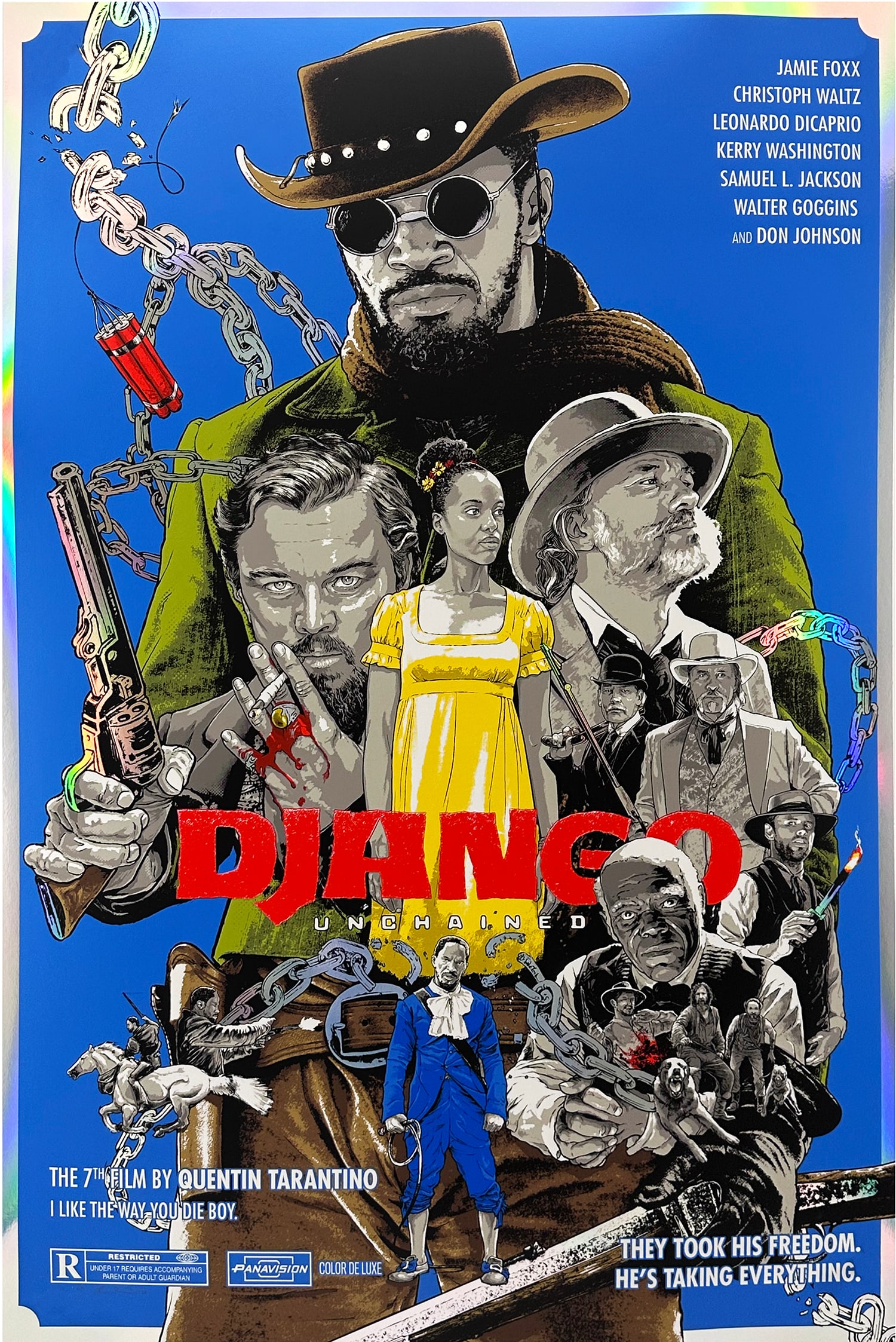JOSHUA BUDICH 'Django Unchained' (2022) Screen Print (foil) (1 of 11)