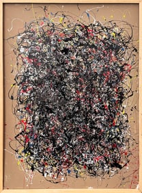 JACKSON POLLOCK (after) 'Untitled' REPRODUCTION Framed Original on Wrapped Canvas