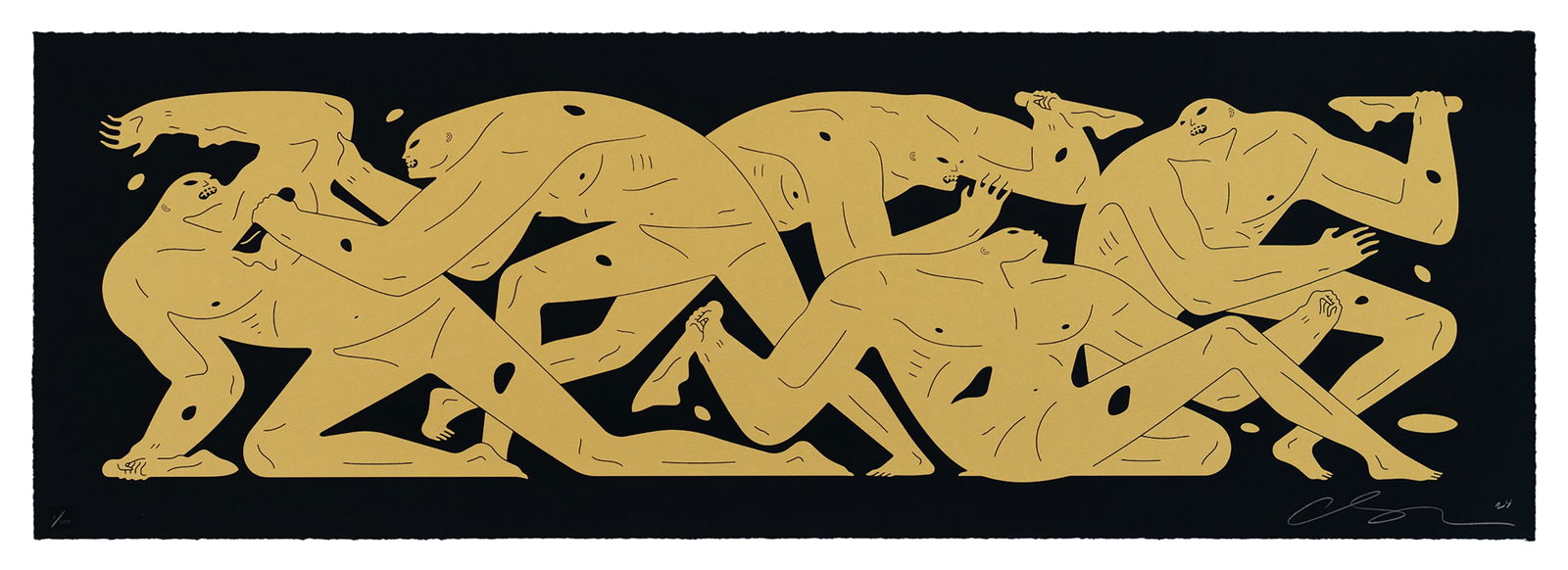 CLEON PETERSON 'Nowhere Man' (2024) Screen Print (black/gold) (1 of 10)