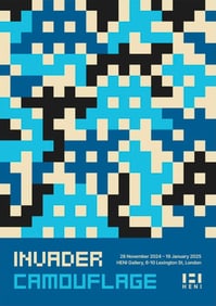 INVADER 'Camo Poster' (2024) Offset Lithograph Exhibit Poster