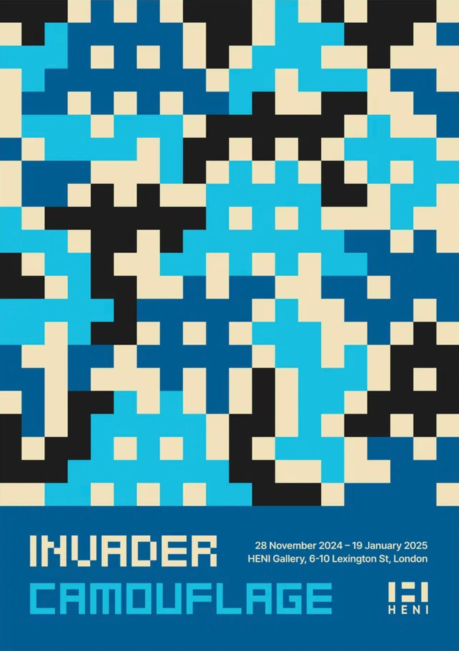 INVADER 'Camo Poster' (2024) Offset Lithograph Exhibit Poster (1 of 8)