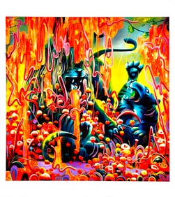 MICHAEL PAGE 'Odin's Protector' (2012) Rare Hand-Embellished Giclee Print