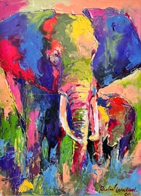 RICHARD WALLICH 'African Elephant' (2006) Giclee on Gallery-Wrapped Canvas