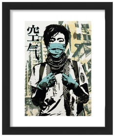 EDDIE COLLA 'Arrested Motion' (2018) Framed Original Sticker/Decal