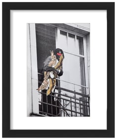 SUPREME x ANTIHERO 'Michael Jackson: Blanket Balcony' (2020) Rare Framed Original Postcard/Sticker