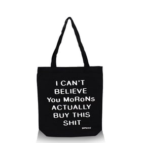 BANKSY 'Morons' (2019) Cotton Canvas Tote Bag