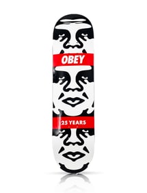 SHEPARD FAIREY 'Obey 3-Face: 25 Years' (2015) RARE Skateboard Deck