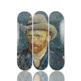 VINCENT VAN GOGH 'Self Portrait' (2022) Triptych Skateboard Deck Set