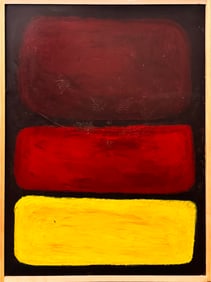 MARK ROTHKO (after) 'Brown, Red, Yellow' REPRODUCTION Framed Original on Wrapped Canvas