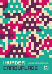 INVADER 'Camo Poster' (2024) Offset Lithograph Exhibit Poster