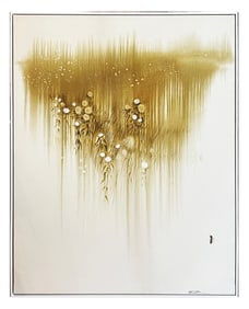 MILLER 'Untitled' Original Custom Framed Watercolor on Canvas