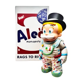 ALEC MONOPOLY 'Space Man Richie: Rags to Richie Astronaut' (2023) Hand-Painted Designer Art