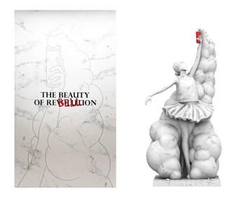 ABELL OCTOVAN 'The Beauty of Rebellion' (2021) Rare Polystone Designer Art Sculpture